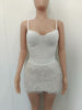 Suspender Jumpsuit with Plush Bottom Skirt Set Including Chest Pad