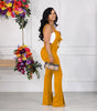 Sling Jumpsuit Chest Pocket Split Pants