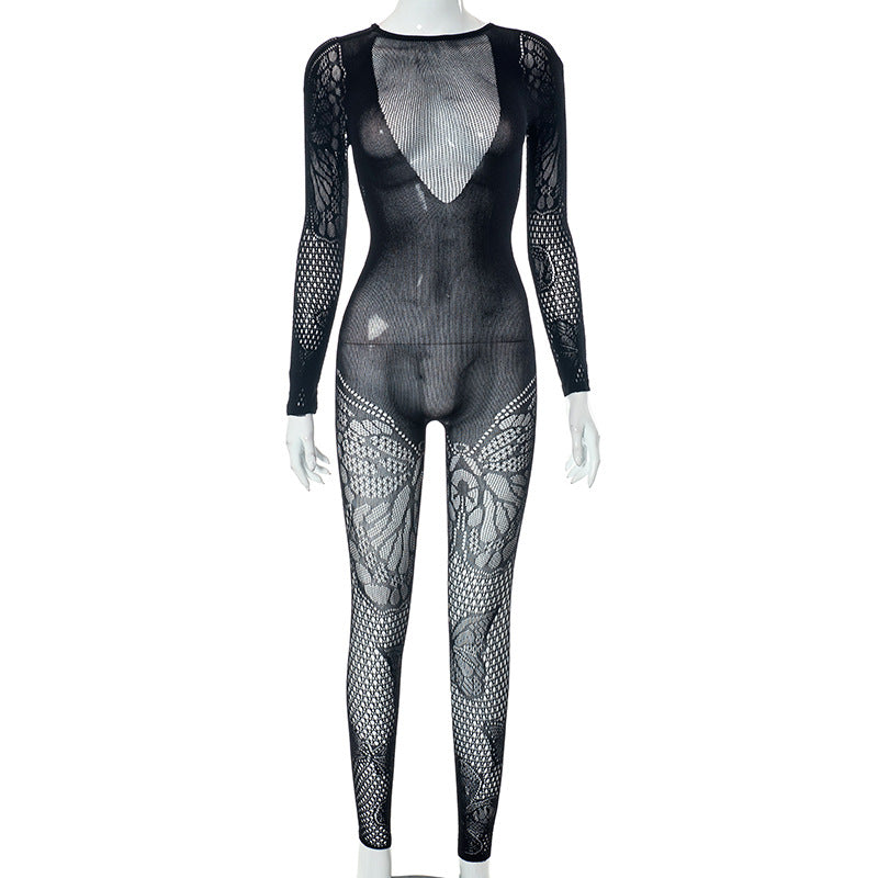 Butterfly Tight Long Sleeved Jumpsuits