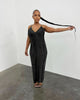 Strap Style Knitted Sleeveless Hollow Out V-neck Dress