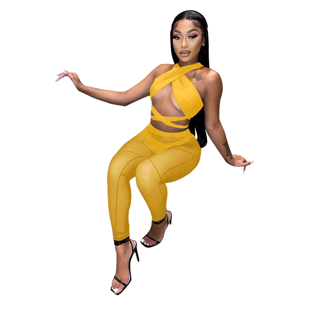 Sexy Stitching See-through 3PC Set