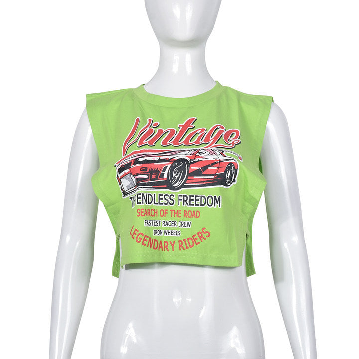 Printed Split Top Shirt