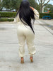 Waist-Tight Cargo Overalls Casual Trousers