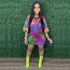 Loose Sequin Printed Dress