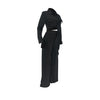 Long sleeves, long pants, cargo style, wide leg, solid color,2pc set