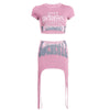 Sexy Bare Midriff Slim Fit T-shirt Skirt 2PC Set