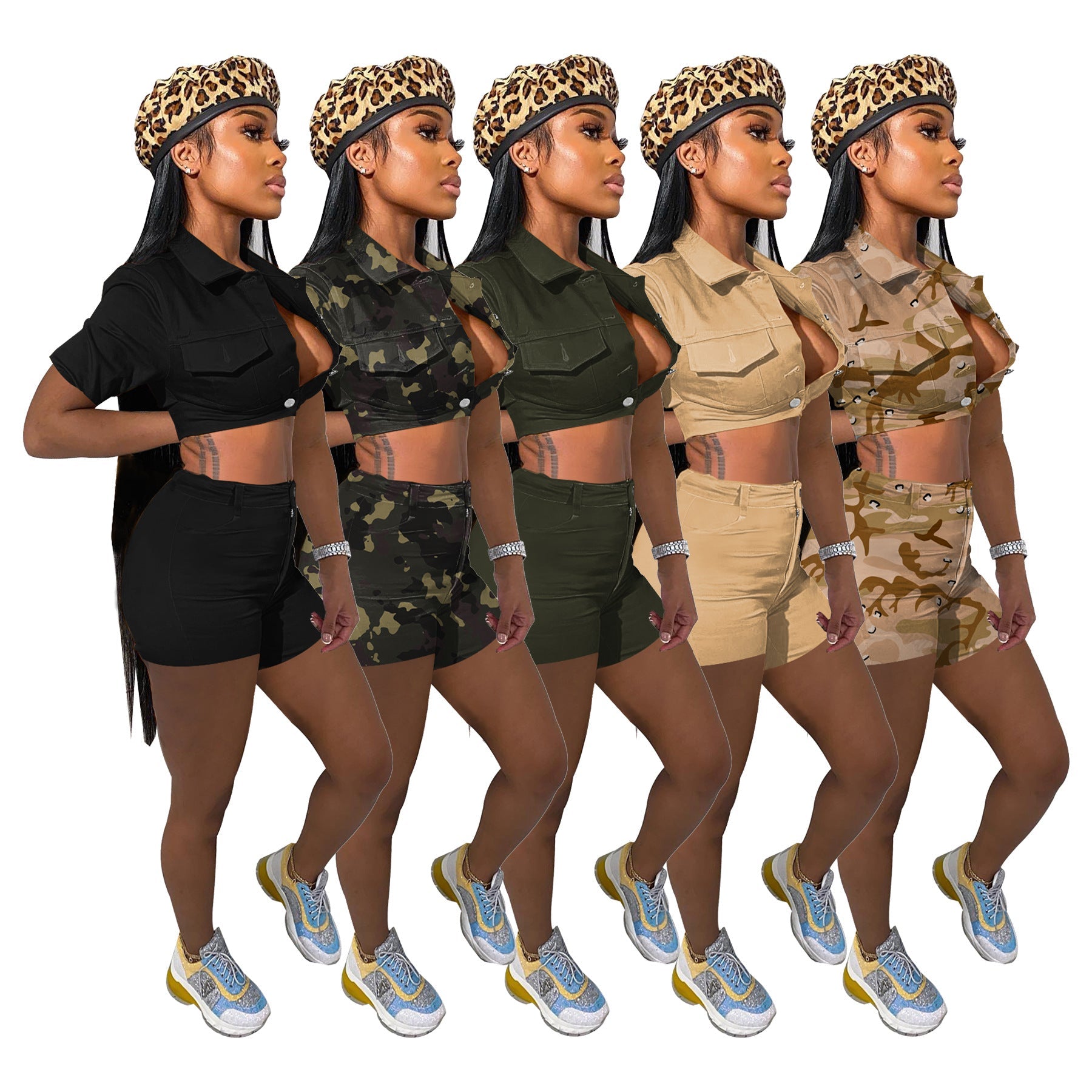 Two-piece Short-sleeved Shorts