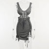 Hollow Sleeveless Suspender Dress