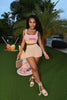 Letter Printed Top & Shorts  Set