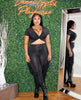 Tassel Trousers Crossed Short Sleeve Two-piece Suit