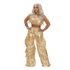 Hot stamping new personality street hip-hop nightclub two-piece set