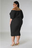 Large One Line Solid Bubbled 2PC Set