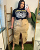 Pocket Workwear Large Lace Up Skirt