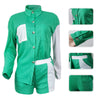 Waffle Cardigan Button Pants Pocket 2PCS Set