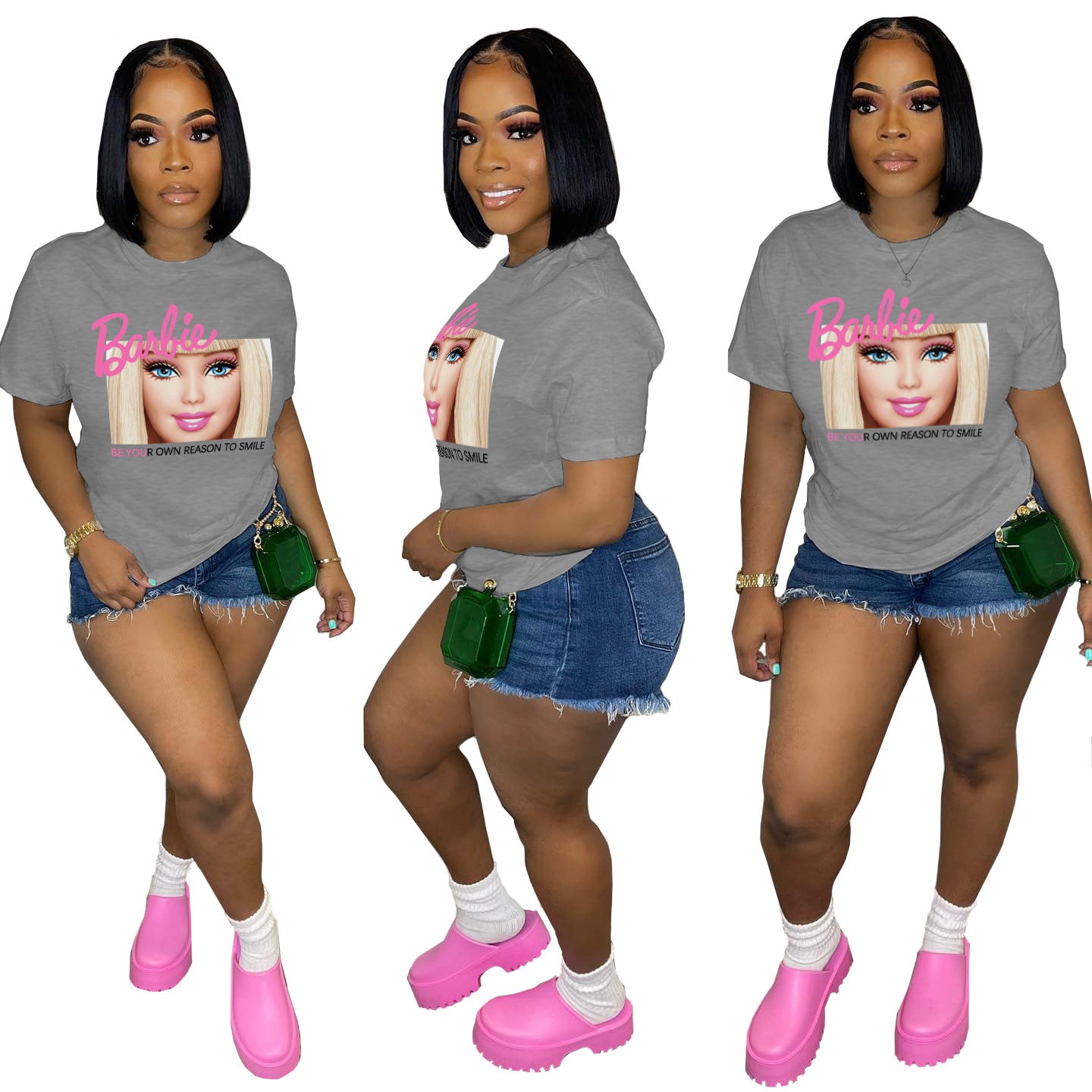 Barbie Printed Straight Pullover T-shirt