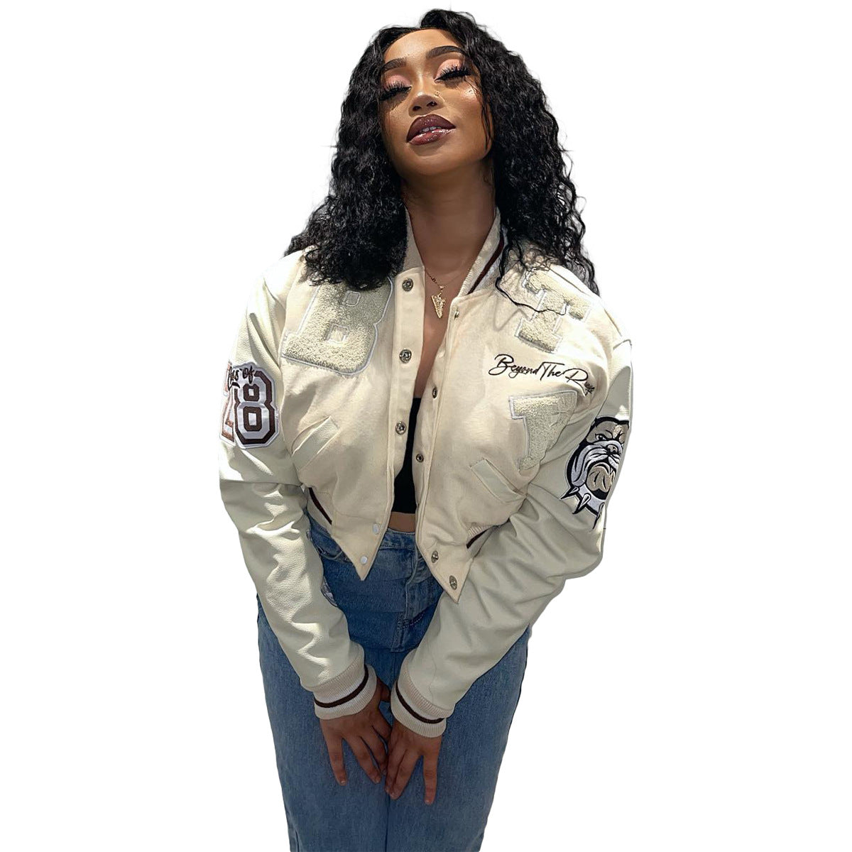 Double thread lined embroidered elastic PU button baseball uniform clip