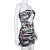 Openwork Print Camouflage Jumpsuit