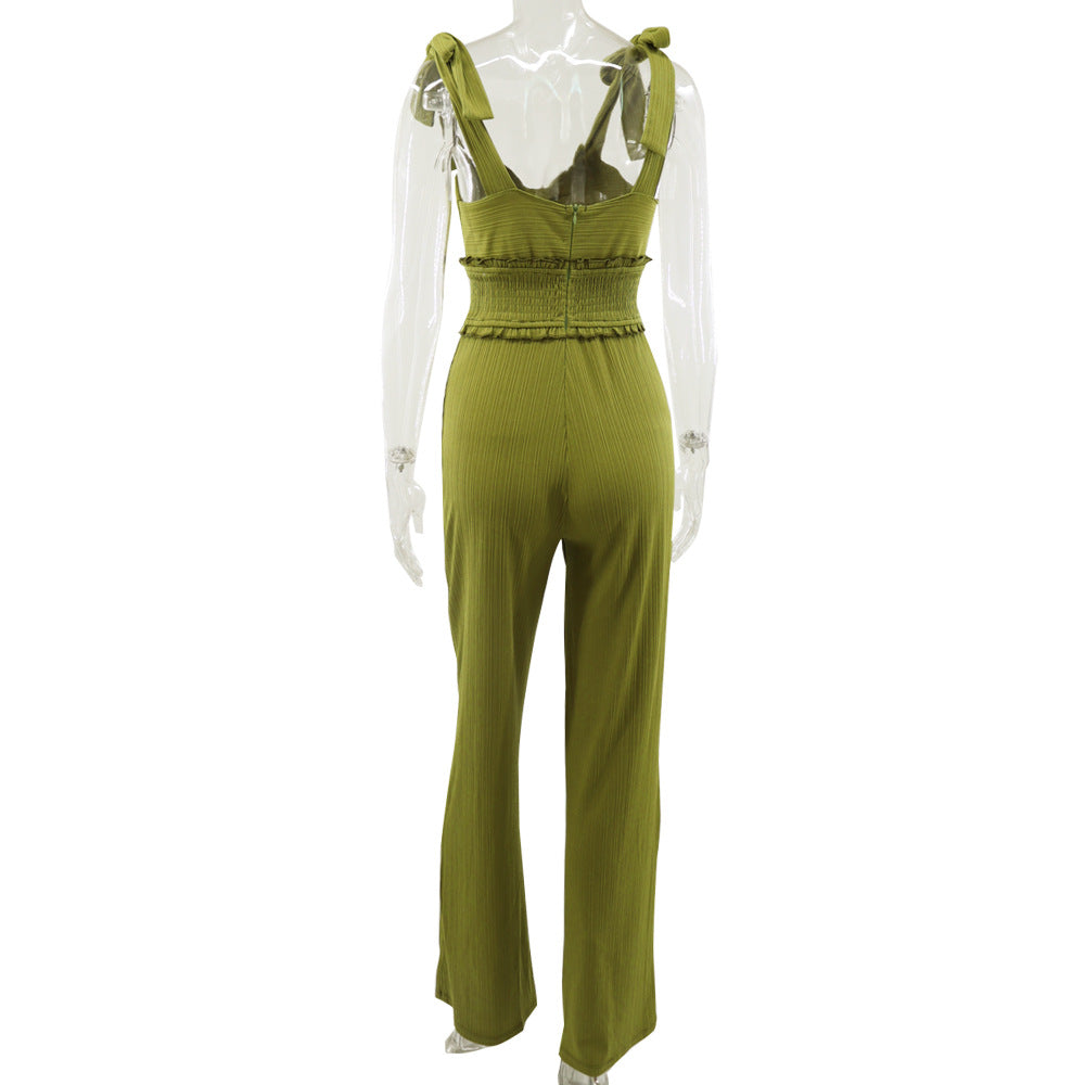 Open-work Straight Jumpsuit