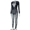 Butterfly Tight Long Sleeved Jumpsuits