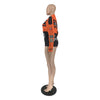 Motorcycle style detachable jacket short skirt 2PC set