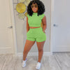 Sleeveless Suit Shorts Two-piece Set