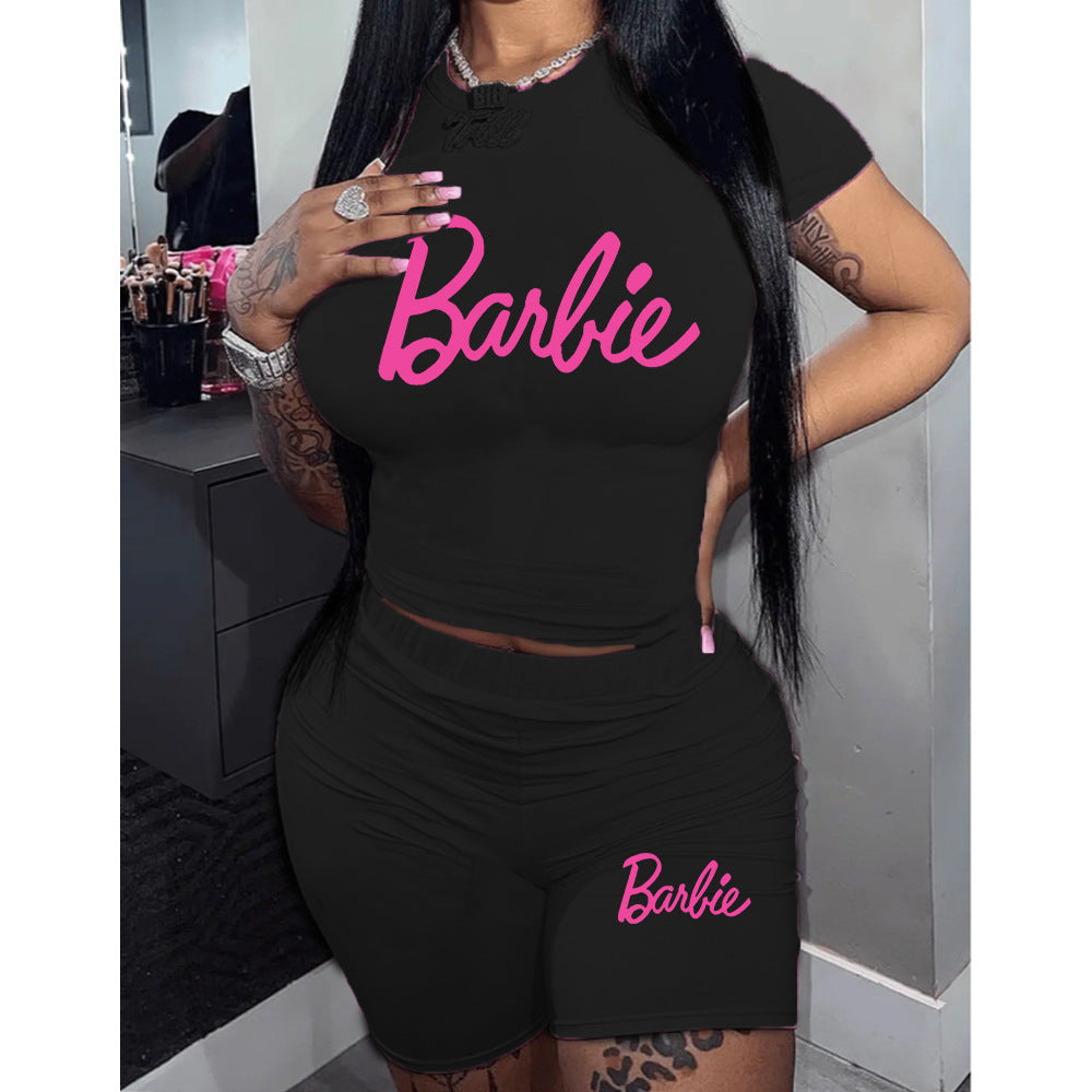 T-shirt Shorts Set Sports Suit Two Piece