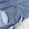 Tassel Hole Rhinestone Washing Water Denim Jumpsuit Female
