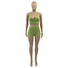 Puff Jacquard Vest Short Set