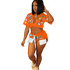 Printed Short-Sleeved Shorts 2pc Set
