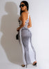 Jeans Printed Vest U-Neck Dress