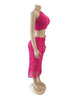 Tassel Fishing Net Knitted Two Piece Set