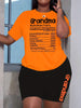 Letter Printing Casual 2PC Set