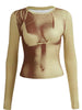 3D Printed Slim-Fit round Neck Top