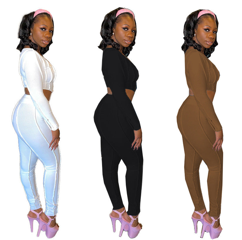 Sexy Stripes Stitching 2pc Set