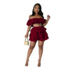 Ruffled off-the-shoulder  2pc Ser