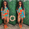 Printed Shirt Short Sleeve Shorts 2PC Set