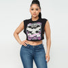 Printed Split Top Shirt