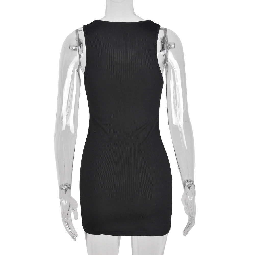 Cross Embroidered Pin Dress