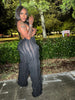 Halter Wave Pattern Sexy Bandeau High Waist Jumpsuit