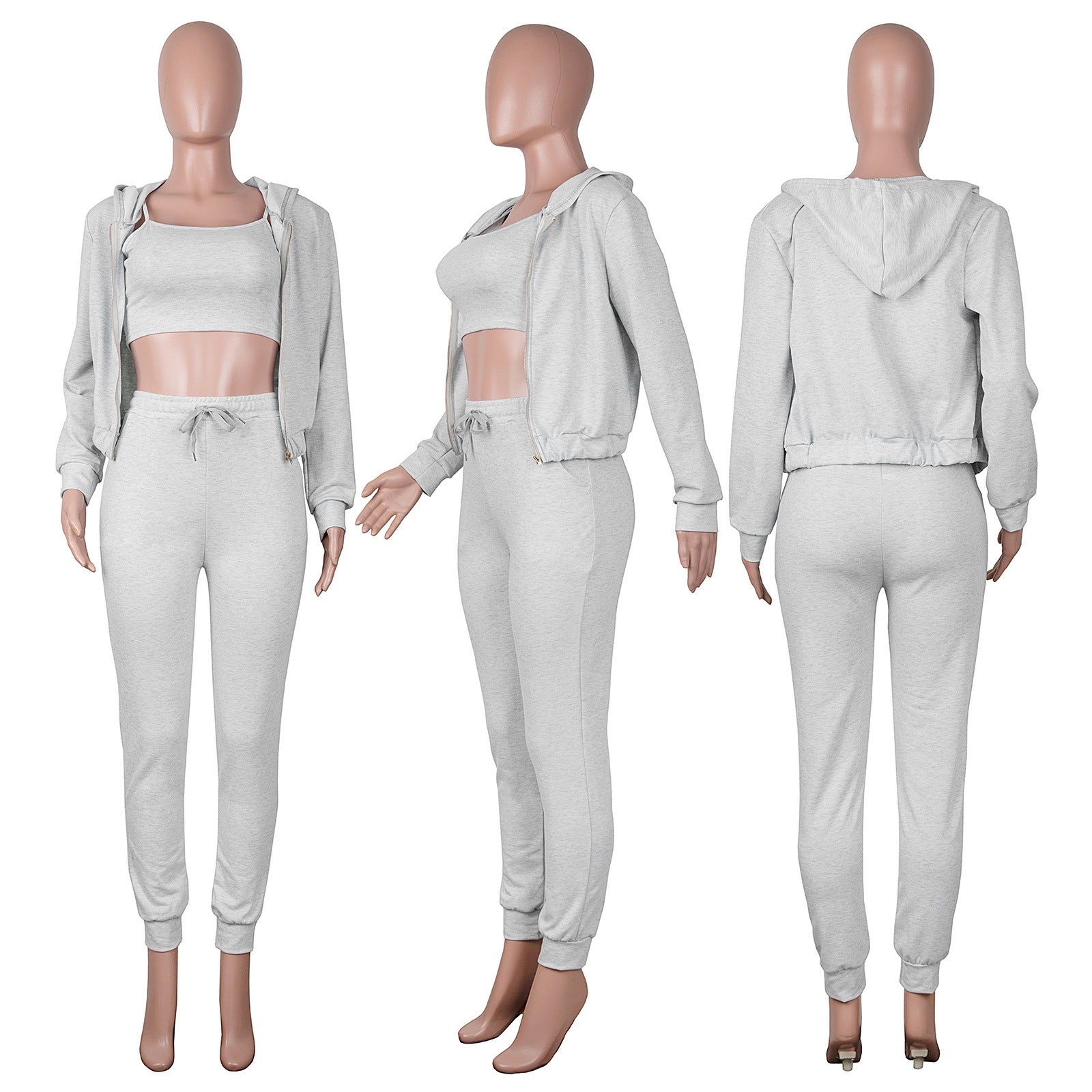 Sweatshirt pull rack hooded athleisure 3pc set
