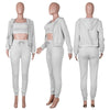 Sweatshirt pull rack hooded athleisure 3pc set