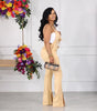 Sling Jumpsuit Chest Pocket Split Pants
