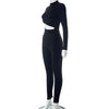 Tight solid color irregular umbilical jumpsuit pants