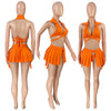 Bikini Pleated Sports Swimsuit 3pc Set