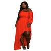 Large Solid One-shoulder Irregular Dress