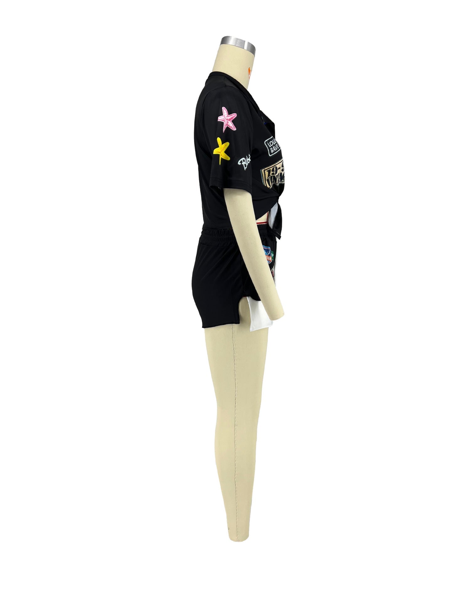 Printed Short-Sleeved Shorts 2pc Set