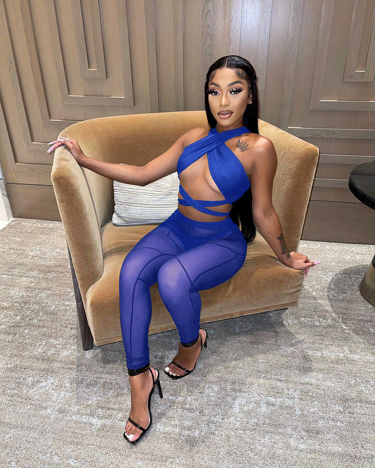 Sexy Stitching See-through 3PC Set