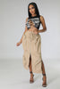 Pocket Workwear Large Lace Up Skirt