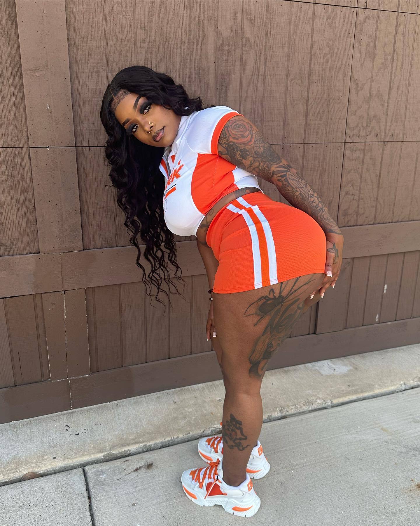 Printing Lapel Sexy Two-Piece Set