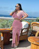 Split wool hand hook knitted tassel two-piece set